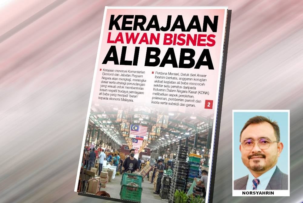 Laporan muka depan Sinar Harian pada Rabu mengenai budaya perniagaan ali baba yang menjadi 'barah' kepada ekonomi negara. (Gambar kecil: Norsyahrin)