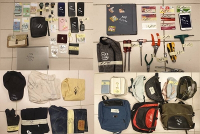 Antara barang yang dirampas daripada empat suspek yang ditahan di sekitar Johor Bahru dan Iskandar Puteri pada Sabtu.