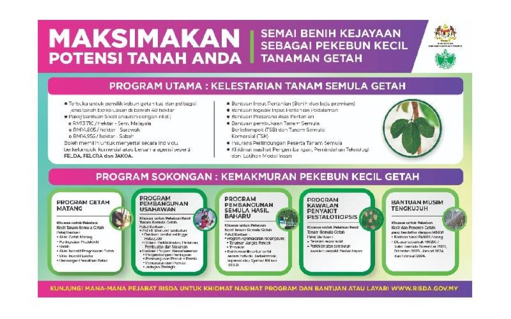 Sebarang inisiatif yang disediakan RISDA boleh dilayari di laman sesawang www.risda.my.
