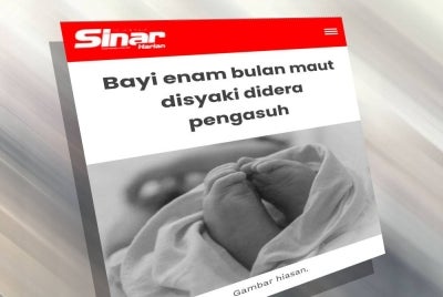 Laporan Sinar Harian pada Sabtu.