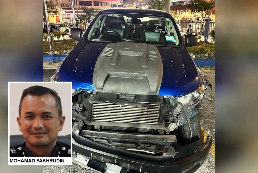 Keadaan kenderaan yang dipandu suspek.