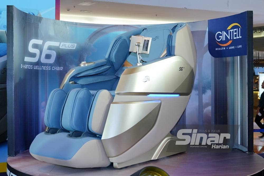 Kerusi Urut Gintell S6 Plus 8-Hands Wellness Chair terbaru.