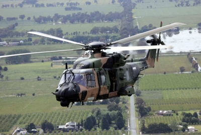 Helikopter MRH-90 Taipan terlibat dalam operasi menyelamat mangsa banjir di Shepparton, Victoria pada tahun lalu. - Agensi