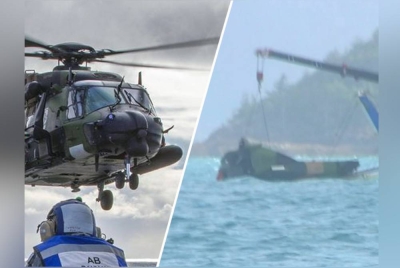 Misi mencari anggota tentera Australia yang hilang selepas helikopter yang dinaiki terhempas di perairan Queensland diteruskan pada Isnin.