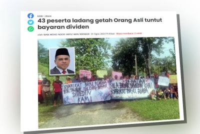 Laporan Sinar Harian pada Selasa.