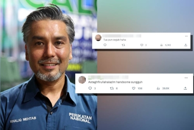 Khaliq Mehtab - Foto Bernama (Kanan: Tangkap layar ruangan komen pengguna Twitter pada Isnin)