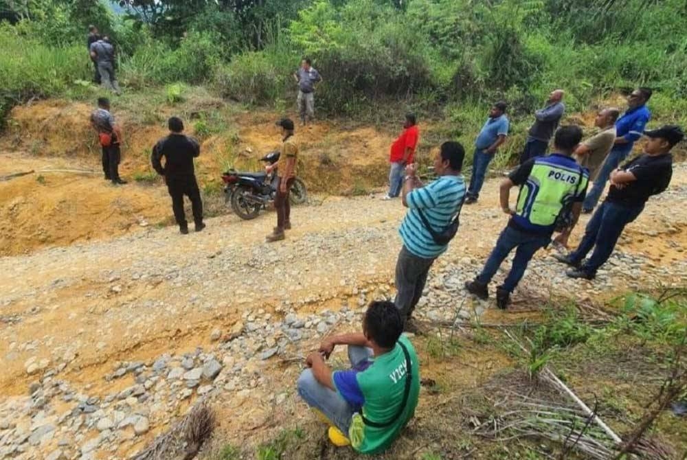 Lokasi kejadian lelaki maut dipijak gajah di Tanah Tinggi Lojing pada Rabu. - Foto Media sosial