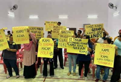 Kumpulan pembeli teraniaya mengharapkan pihak berwajib campur tangan dalam permasalahan yang dihadapi mereka. - Foto Awani