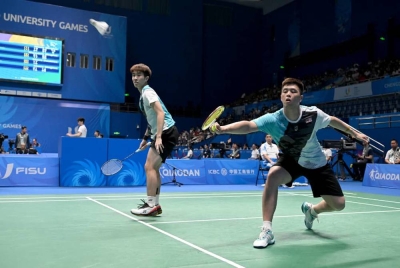Tien Ci-Liew Xun menghadirkan pingat gangsa buat kontinjen Malaysia dalam acara badminton beregu lelaki Universiade edisi Chengdu pada Ahad.