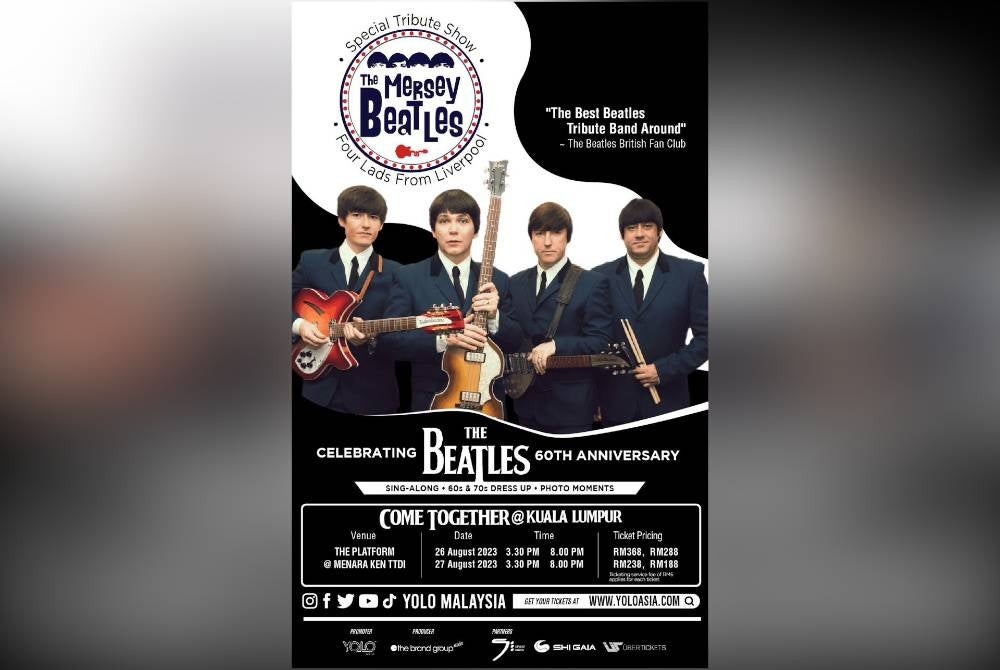 The Mersey Beatles bakal mengadakan persembahan magis Beatlemania dalam siri jelajah dunia mereka di Kuala Lumpur.