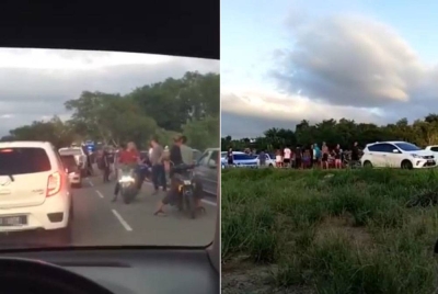 Kejadian perselisihan faham antara dua kumpulan berlaku di Kampung Sangkir, Kota Belud.