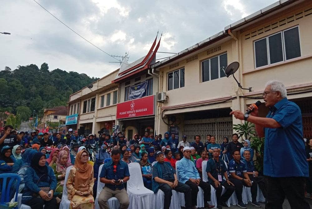 Hamzah ketika berucap pada majlis Himpunan Anak Muda PN pada Rabu di Jelebu.