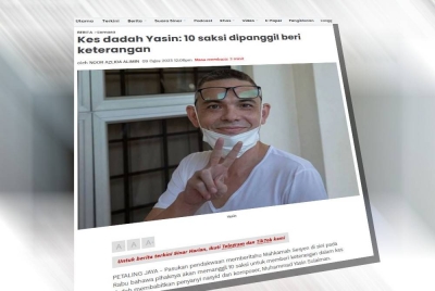 Laporan Sinar Harian pada Rabu.