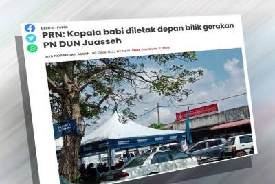 Laporan Sinar Harian pada Rabu.