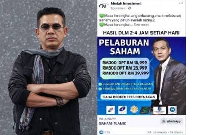 Rosyam mengingatkan orang ramai agar tidak mudah terpengaruh dengan iklan berkaitan saham yang melibatkan dirinya. Antara paparan skrin yang disertakan Rosyam dalam video miliknya.