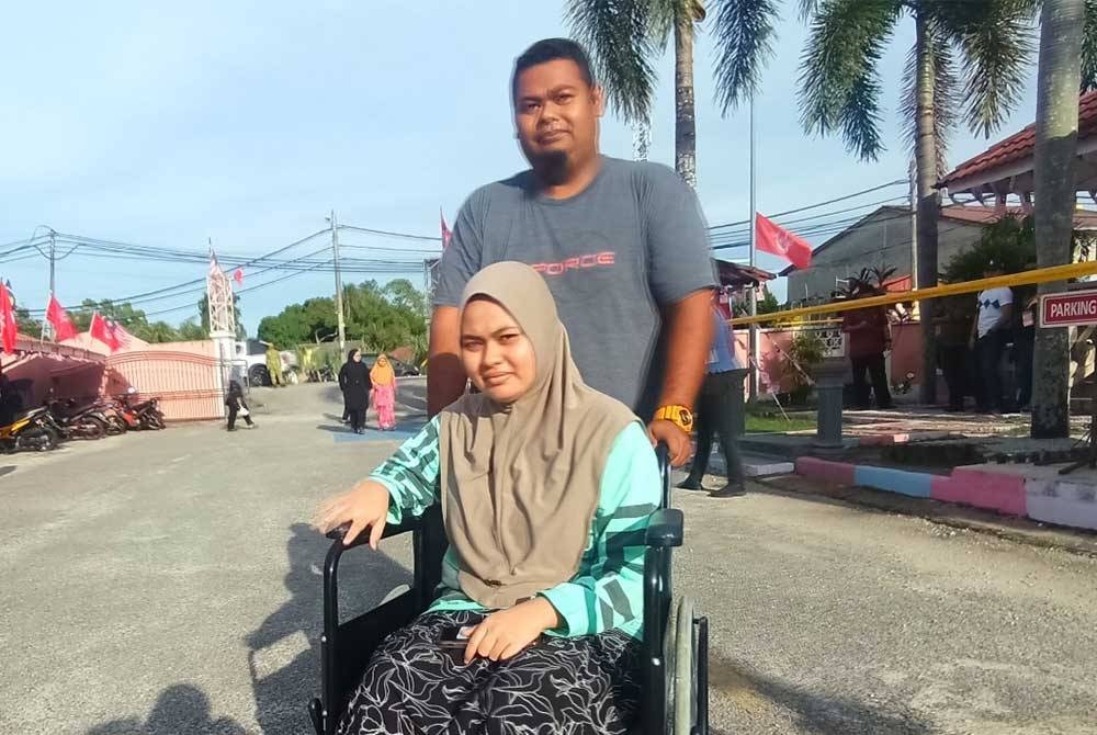 Walaupun sedang berpantang Nurul Akma tetap hendak mengundi kerana inilah masanya untuk menggunakan kuasa sebagai pemilih.