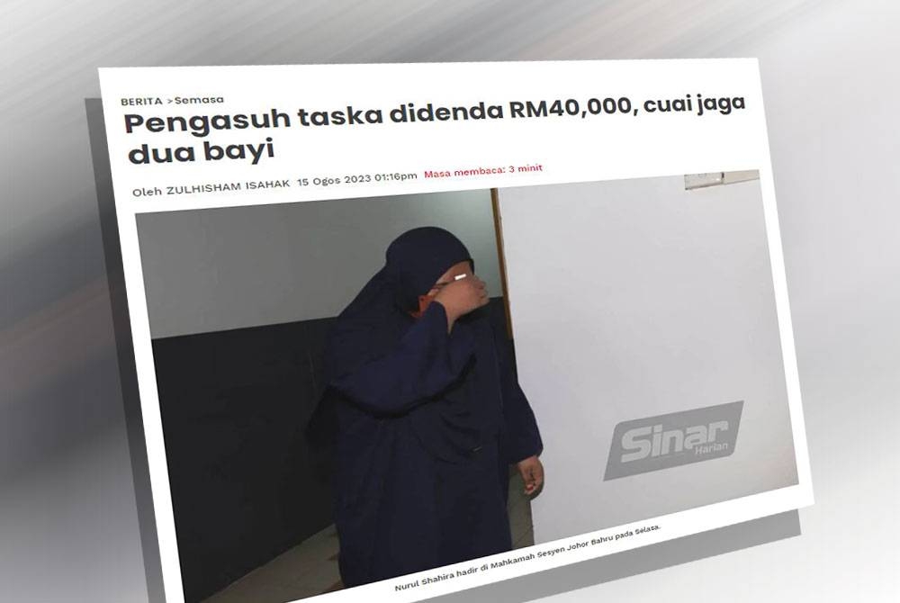 Laporan Sinar Harian pada Selasa.