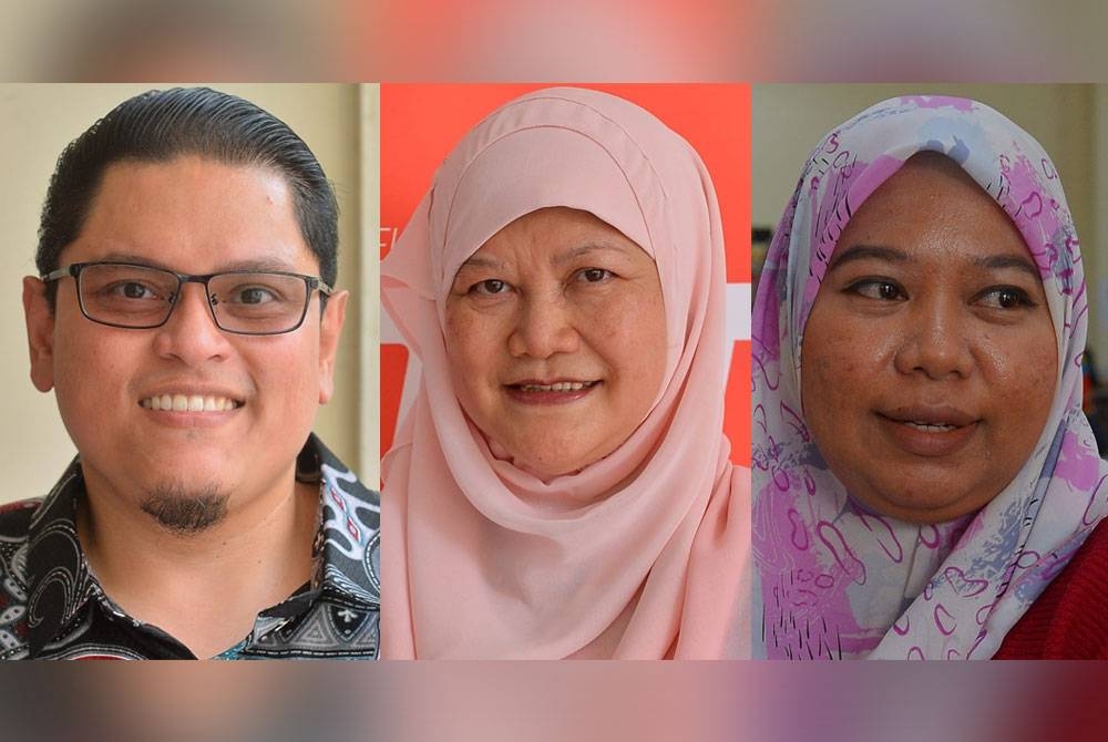 Gambar dari kiri: Nur Mustaffa, Mazlina dan Nurul Azwa