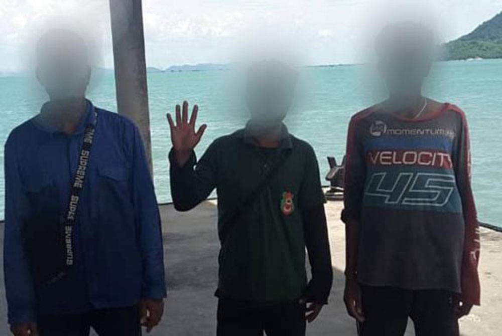 Tiga nelayan warga tempatan yang ditahan untuk membantu siasatan.