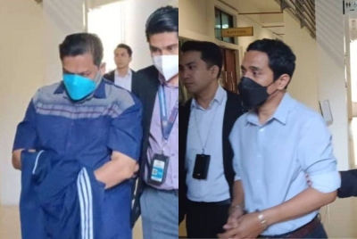 Kedua-dua tertuduh dibawa ke Mahkamah Sesyen Shah Alam pada Rabu, bagi menghadapi pertuduhan kes rasuah.