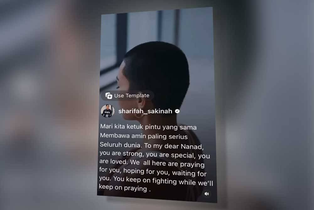 Hantaran Sarifah Sakinah di laman sosial.