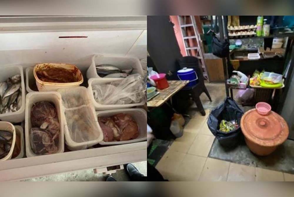 Keadaan dapur di sebuah premis yang kotor dan makanan tidak disimpan ikut standard ditetapkan antara faktor premis diarah tutup dalam operasi bersepadu JKNK pada Rabu.
