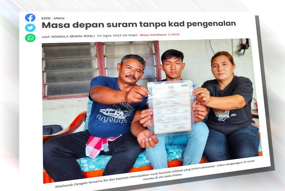 Laporan Sinar Harian pada 23 Ogos 2023