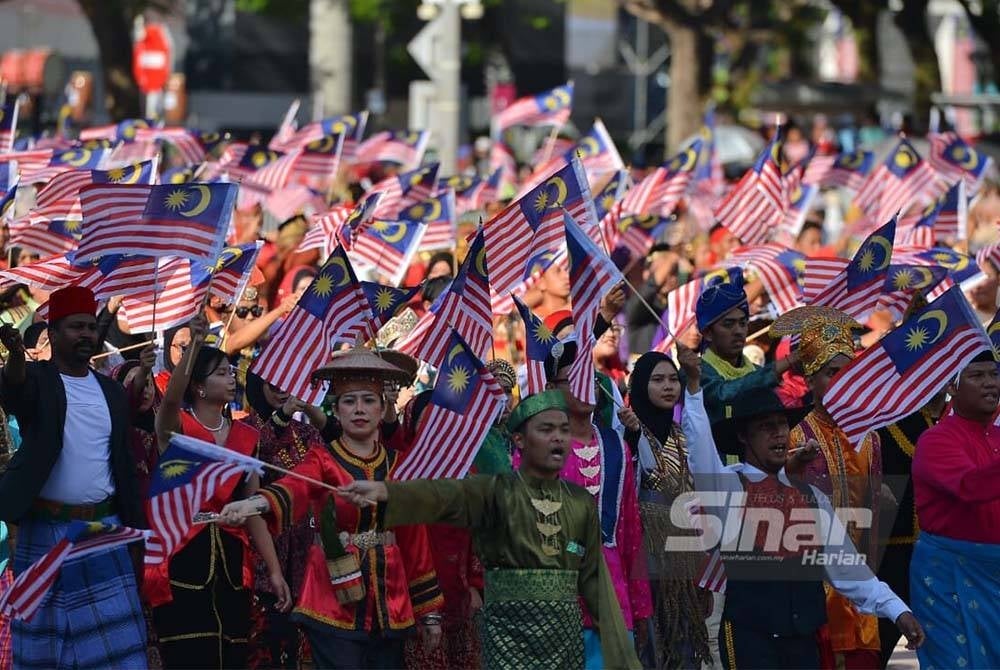 Sesi raptai Sambutan Hari Kebangsaan 2023 yang bertemakan 'Malaysia Madani:Tekad Perpaduan, Penuhi Harapan' di Dataran Putrajaya. - Foto SINAR HARIAN/ ASRIL ASWANDI SHUKOR.