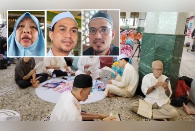 Sebahagian peserta pada program Malaysia#QuranHour di Masjid Al-Asma'ul Husna, Bandar UDA Utama pada Rabu. Gambar kecil: Norhayati, Muhammad Syukurniatullah, Hilmi