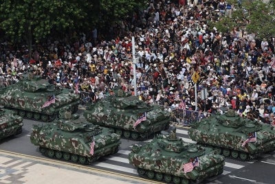 Aset Angkatan Tentera Malaysia (ATM) turut dipamerkan pada perbarisan dan perarakan sambutan Hari Kebangsaan ke-66 di Dataran Putrajaya hari ini.