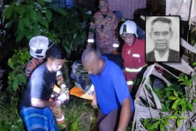 Mangsa dibawa keluar dari lokasi kejadian sebelum diserahkan kepada pihak polis untuk tindakan selanjutnya. (Gambar kecil: Mangsa)