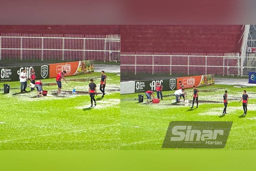 Perlawanan KUFC, Kuching City FC tertunda padang ditakungi air