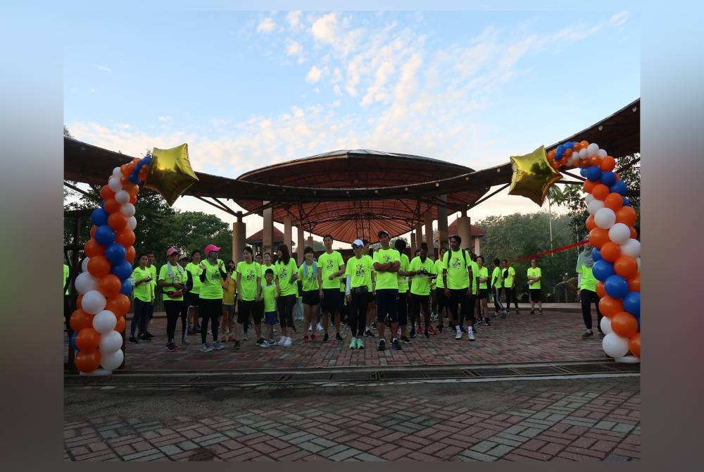 Para peserta Projek Larian Amal “Run For Hope” yang diadakan pada 19 Ogos 2023 di Taman Botani, Shah Alam.