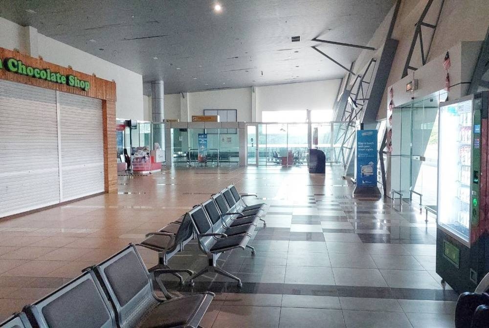 
Keadaan LTAM yang sunyi selepas didakwa operasi penerbangan dihentikan sementara waktu sejak bulan lalu.