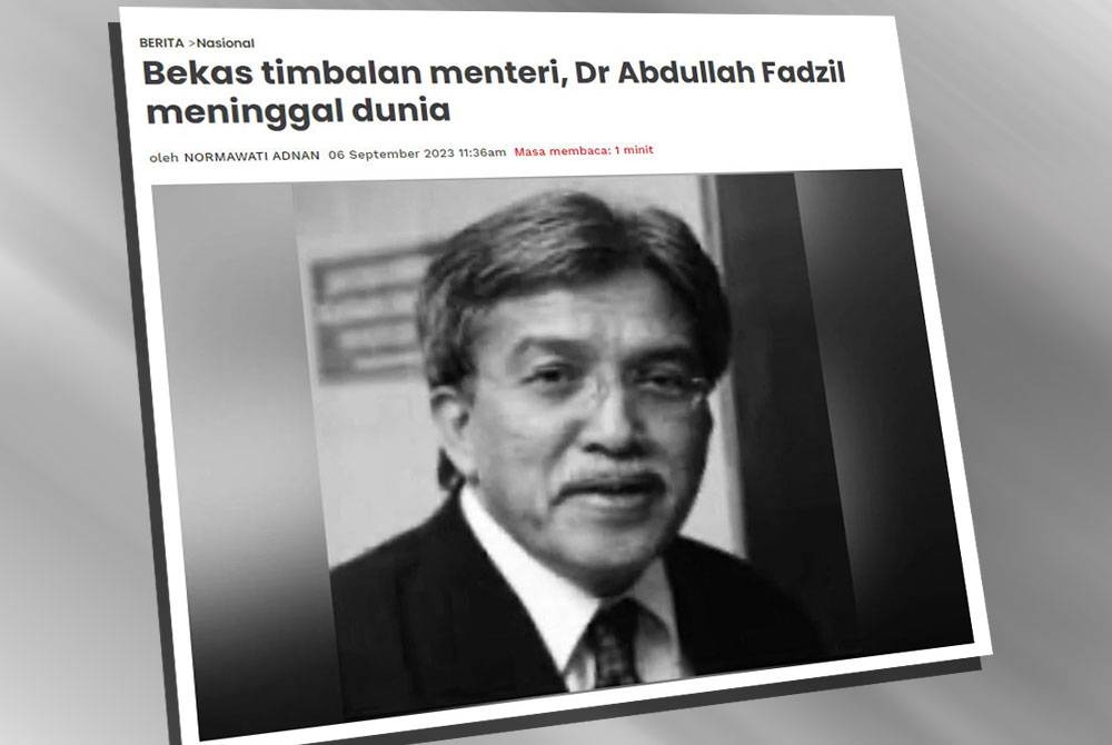 Arena badminton negara berduka pemergian Abdullah Fadzil
