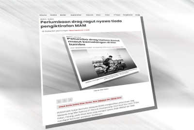 Laporan Sinar Harian pada Selasa.