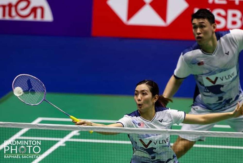 Kian Meng (belakang) dan Pei Jing akan menentang pasangan Korea Selatan dalam saingan separuh akhir Terbuka China pada Sabtu. - Foto Badminton Photo