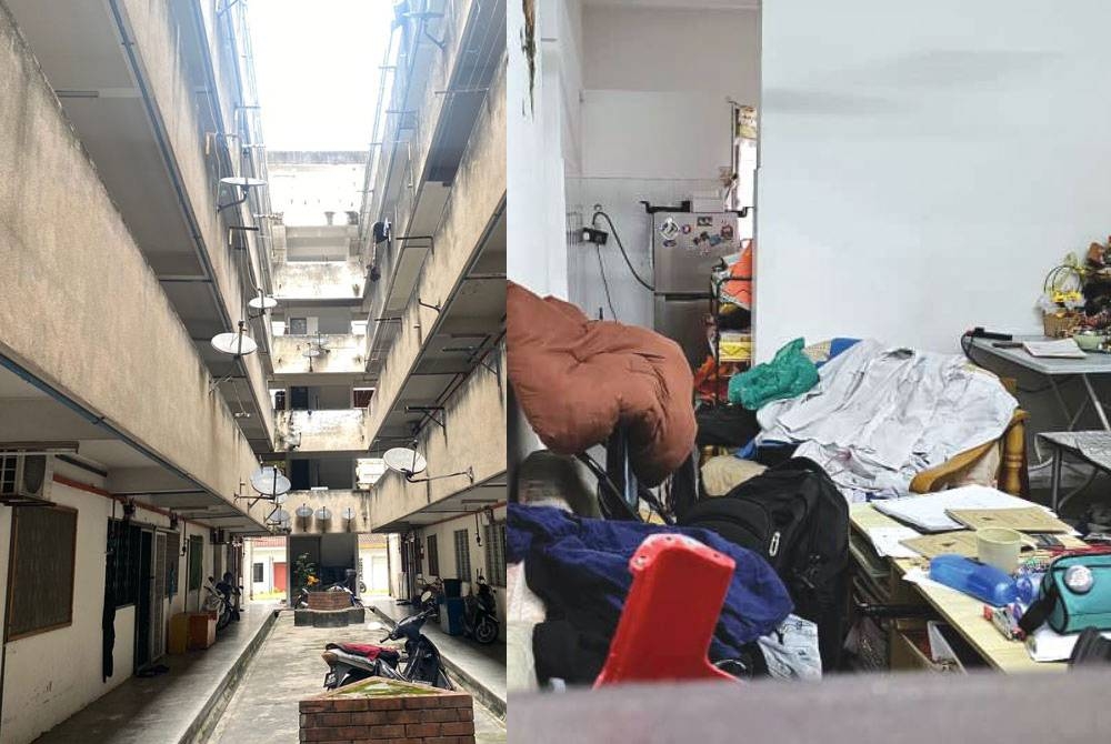 Sekitar lokasi kejadian seorang wanita ditemui maut bersama dua anaknya dalam bilik sebuah apartment di Kampung Baru Ampang, Ampang di sini, pada Khamis.