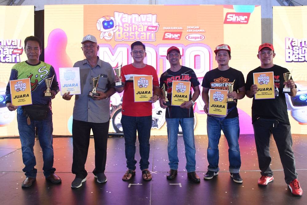 Pemenang bagi enam kategori pertandingan Moto Show.