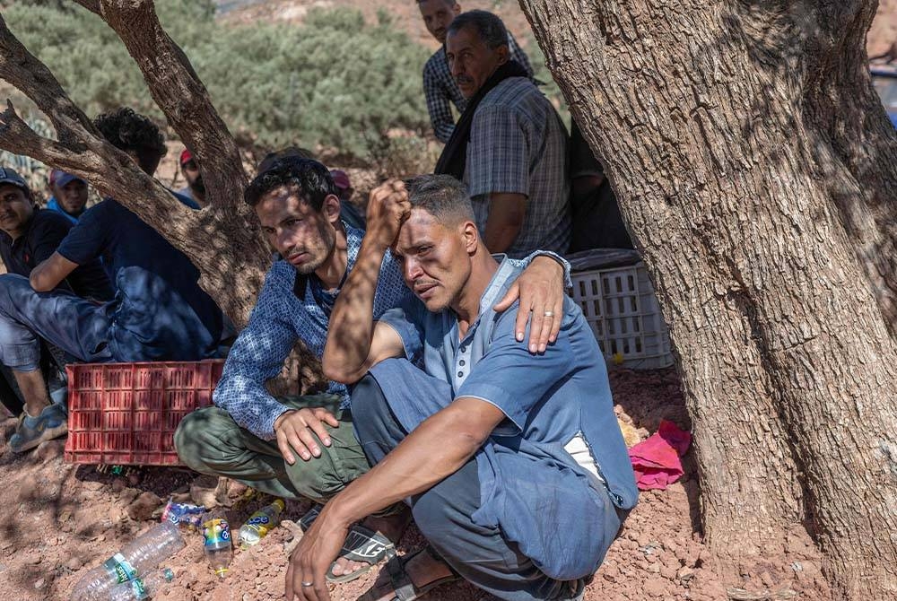 Angka kematian akibat gempa bumi kuat di Maghribi meningkat kepada 2,854 orang pada Isnin. - Foto AFP