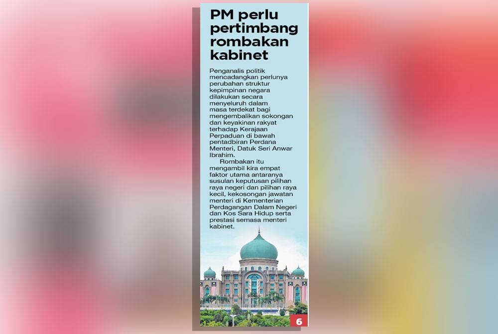 Laporan muka depan Sinar Harian pada Rabu.