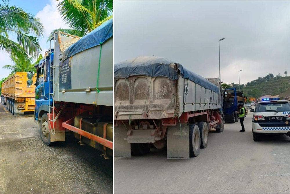 Antara lori yang diperiksa JPJ Selangor menerusi Op Khas Lebih Muatan, pada Rabu. Foto: JPJ Selangor