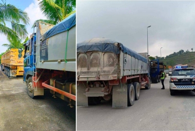 Antara lori yang diperiksa JPJ Selangor menerusi Op Khas Lebih Muatan, pada Rabu. Foto: JPJ Selangor