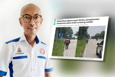 Tengku Ahmad Marwan. Gambar kecil: Laporan Sinar Harian pada Rabu