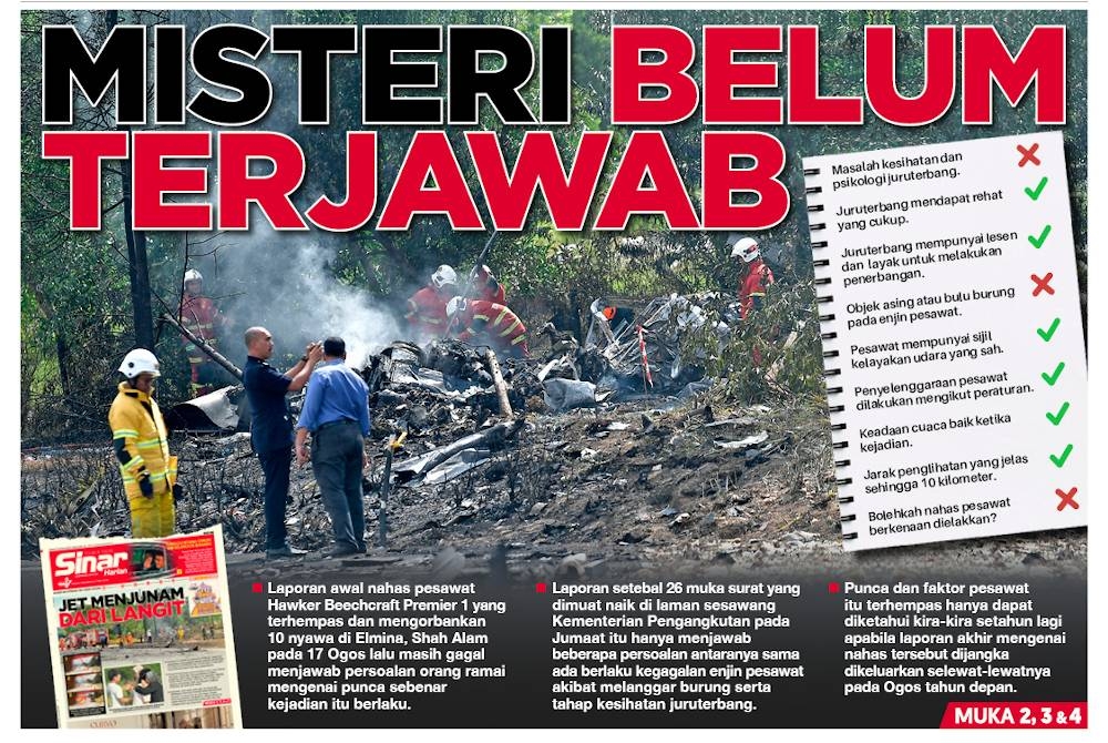 Laporan muka depan Sinar Harian pada Sabtu.