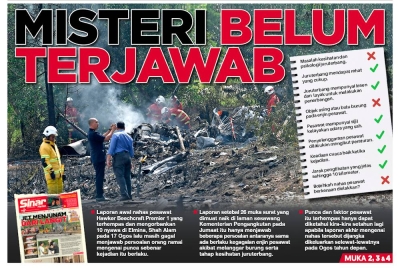 Laporan muka depan Sinar Harian pada Sabtu.