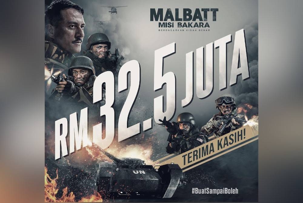 MALBATT: Misi Bakara berjaya mencatat kutipan RM32.5 juta dalam tempoh lima minggu tayangan.