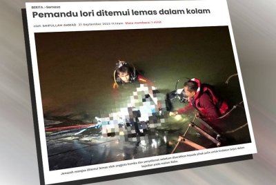 Laporan Sinar Harian pada Khamis.