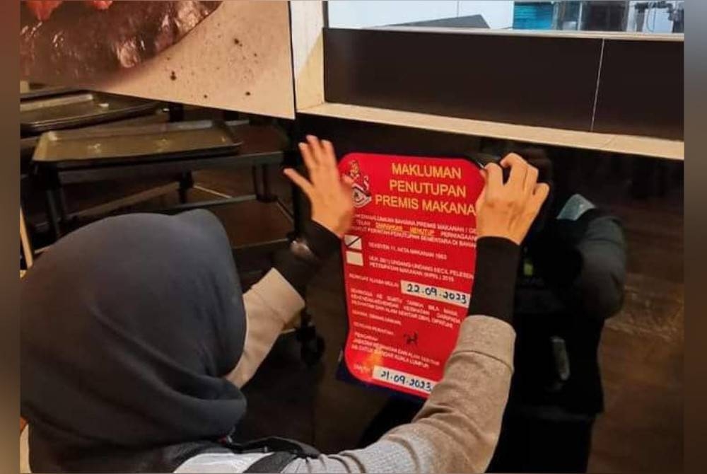 Dua premis makanan dikenakan tindakan arahan penutupan dalam operasi dilaksanakan sekitar ibu negara.