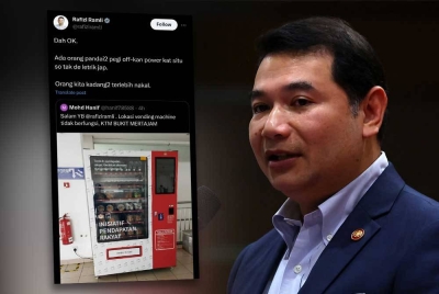 Tangkap layar hantaran Rafizi di platform 'X' pada Isnin